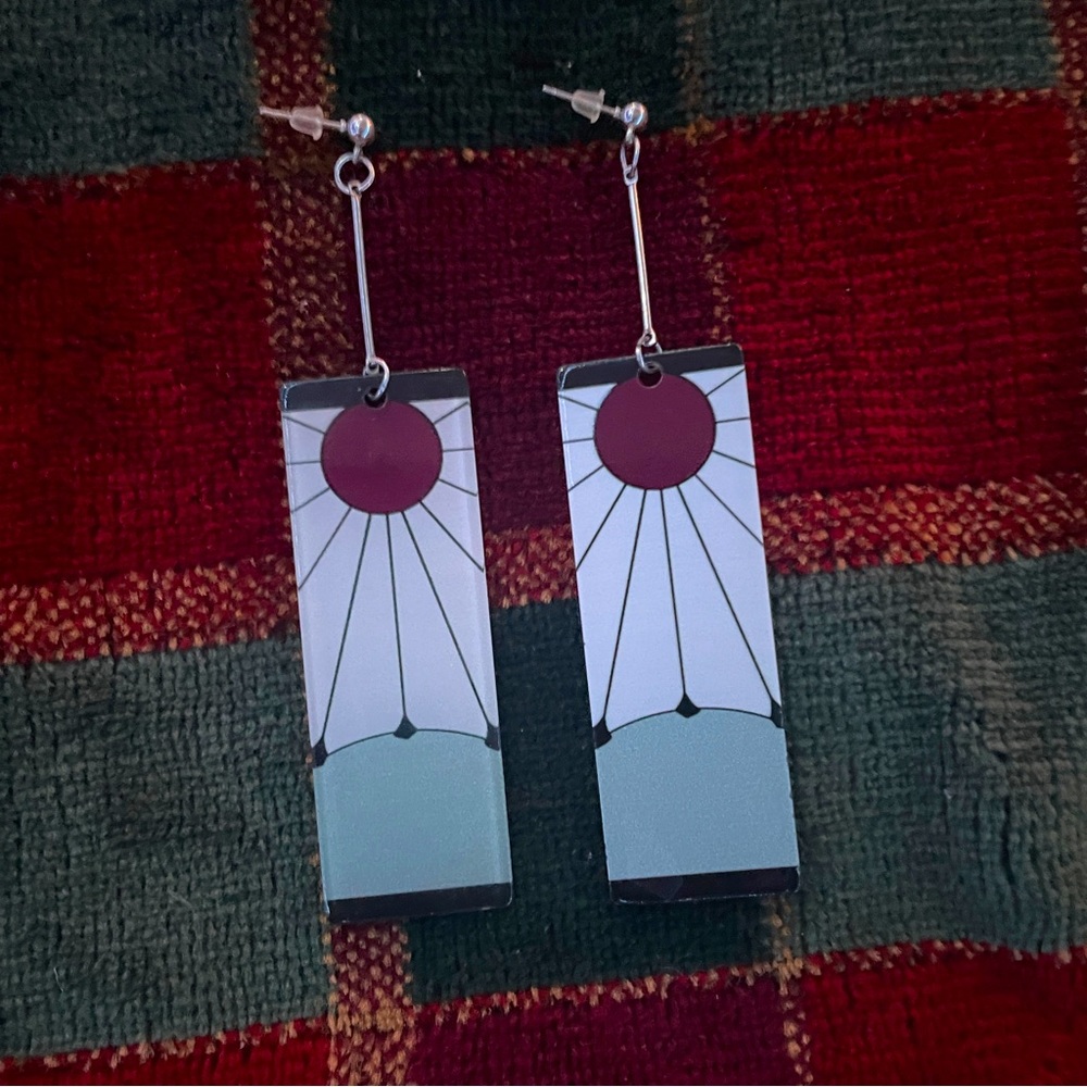 Demon slayer anime earrings